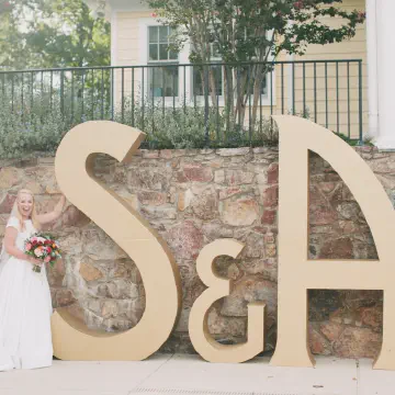 A Lasting Impression on their Wedding with Giant EPS Letters