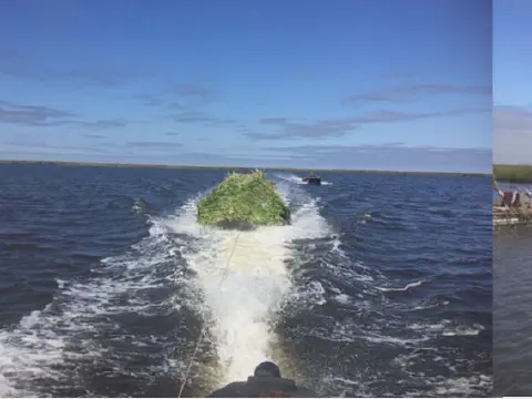 Floating Drive in Duck Blind