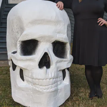 Halloween Carved Skull Expanded Polystyrene