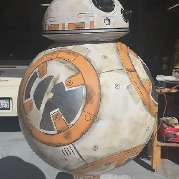 Styrofoam replica of the Star Wars Robot BB8